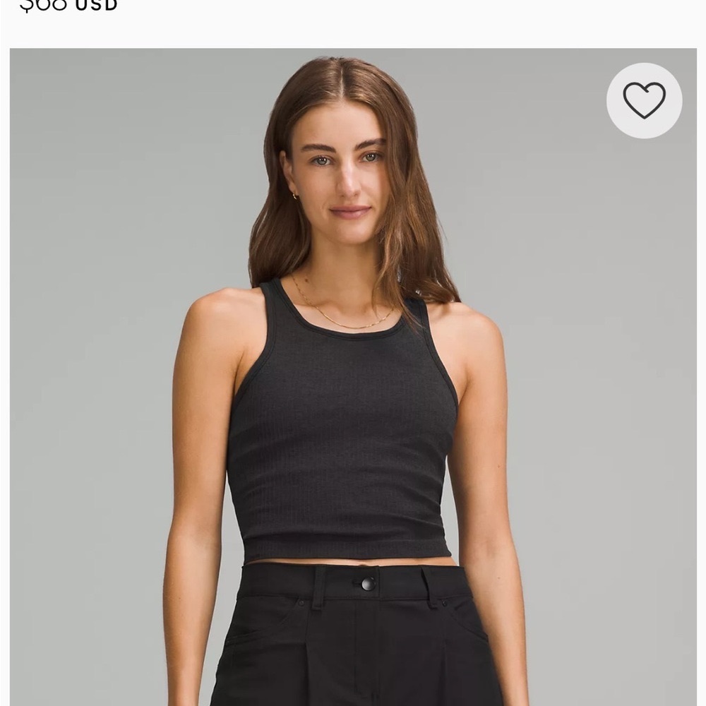 Lululemon Ebb to Street Cropped Racerback Tank Top
Light Support, B/C Cup